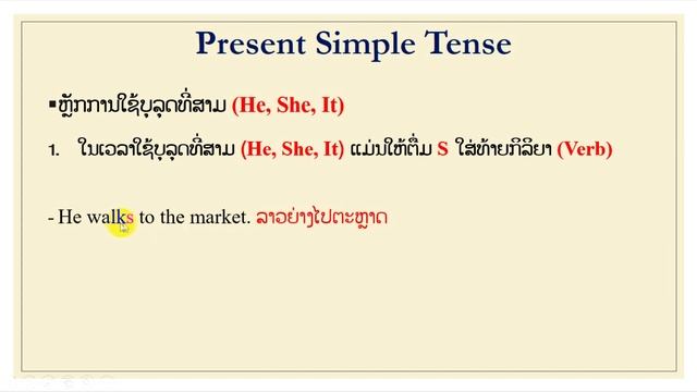 ຮຽນພາສາອັງກິດ EP.39 - ຮຽນກ່ຽວກັບ Present Simple Tense смотреть онлайн