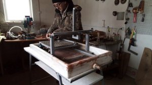 Самодельный станок для обработки кирпича.На базе УШМ.Часть 3