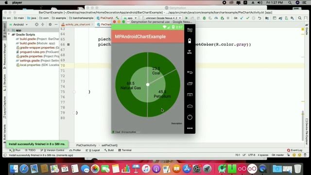 MPAndroid Pie Chart Kotlin Example смотреть онлайн