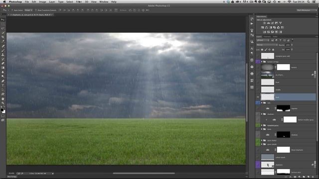 PHOTOSHOP TUTORIAL: How to add RAIN #43 смотреть онлайн