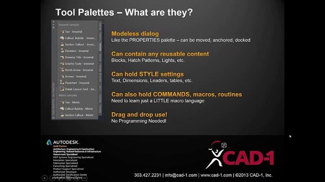 CAD-1 Presents - AutoCAD Tool Palettes смотреть онлайн