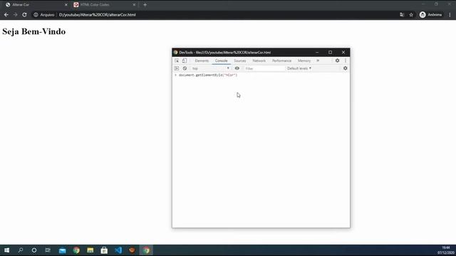 COMO MUDAR A COR DO TEXTO - JAVASCRIPT смотреть онлайн