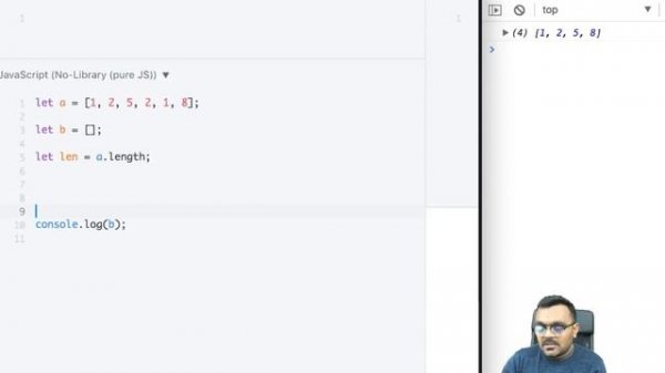 Remove duplicates from array in Javascript | Algorithm Interview Question