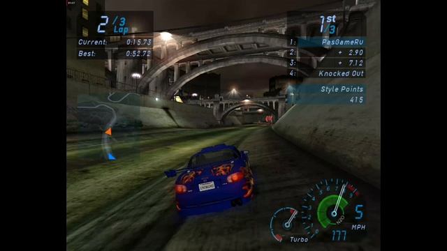 NFS Underground - Гонка 91 - Lap Knock Out - Port Royal (без комментариев) смотреть онлайн