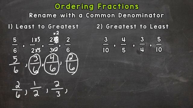 Ordering Fractions | How to Order Fractions with Unlike Denominators смотреть онлайн