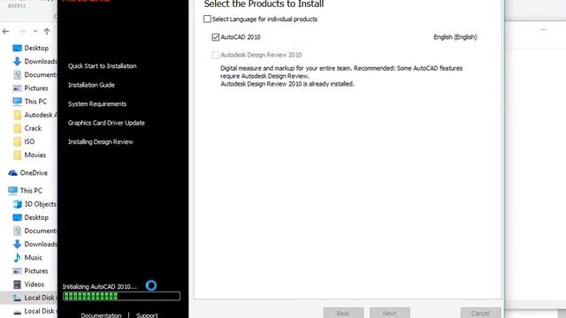 AutoCAD installation in windows10 смотреть онлайн