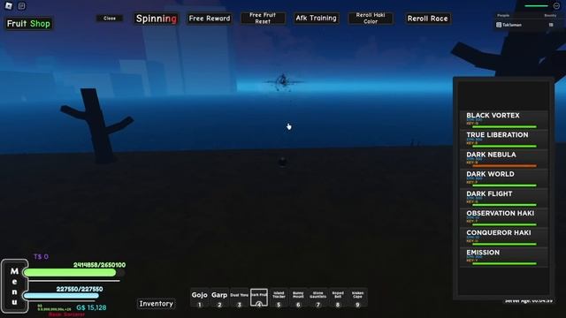 [AOPG] How To Awaken Dark Fruit And Full Damage Showcase! A One Piece Game | Roblox
