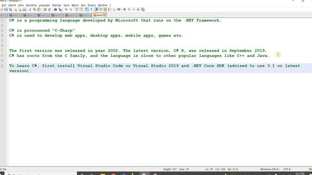 #1 | C# Introduction | C-Sharp Tutorial | .Net Core Framework смотреть онлайн