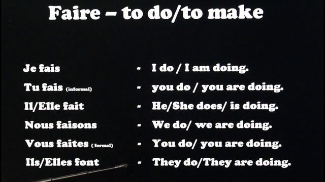 French Verb 'Faire' - to do/ to make ! Conjugated in Present Tense смотреть онлайн