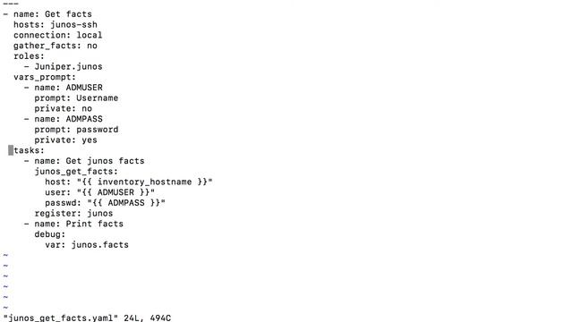 Junos Automation: Using Ansible to pull basic information from a network device смотреть онлайн