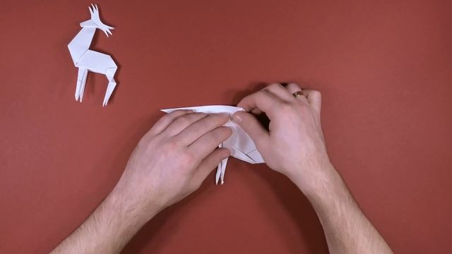 Северный олень из бумаги / Reindeer / A4 / Новогоднее украшение олень / Оригами / Origami смотреть онлайн