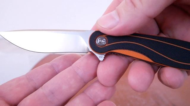 Petrified Fish PF858 Skipper, D2 Satin, G10 Black & Orange - White, EDC