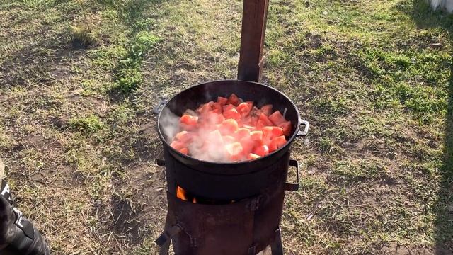 Чахохбили из курицы в казане ГРУЗИНСКАЯ КУХНЯ. смотреть онлайн