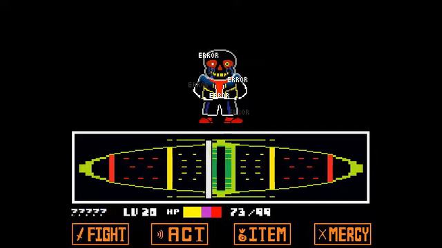 Undertale Battle Mode: Error!Sans First Attempt смотреть онлайн