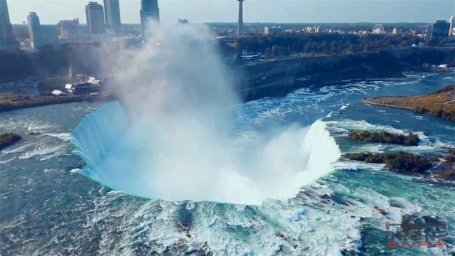 Niagara Falls, Canada 🇨🇦 / USA 🇺🇸 - by drone [4K] смотреть онлайн
