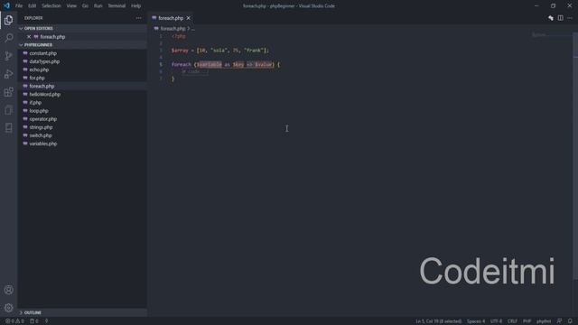 PHP Tutorial for Beginners 14 - Foreach Loop смотреть онлайн