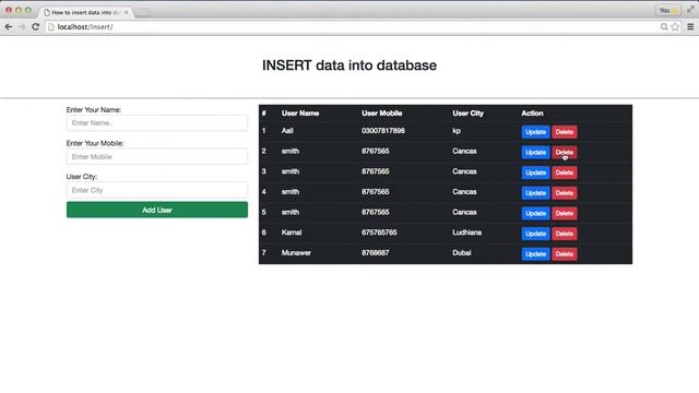 Insert, View, Update, Delete Data Using PHP & MySQL! Part 3 By Mr. Aali Online Academy смотреть онлайн