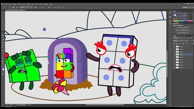 Don't be sad NB 4, Numberblocks 7 rest in peace - Fanmade Coloring Story смотреть онлайн