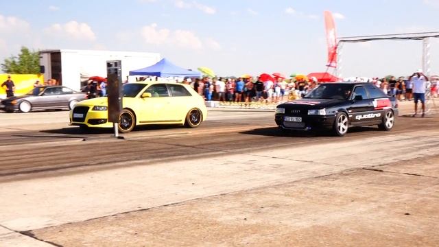 AUDI S2 TURBO 800HP vs AUDI S3 400HP смотреть онлайн