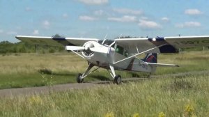 Посадка и взлет як-12А с дороги.