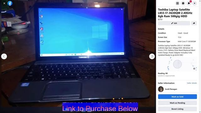 $250 OBO Toshiba Satellite L855 I7-3630QM 2.40GHz 8gb Ram 500gig HDD смотреть онлайн