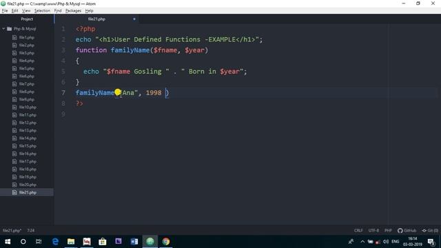 Lecture - 26 - User Defined Functions In PHP - Example 3 - PHP & MySql Series смотреть онлайн