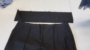 Как обработать гульфик и пояс со шлевками. Шью мужские брюки