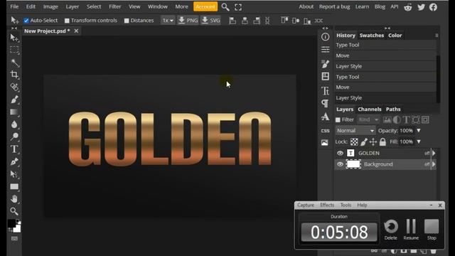 Photopea Tutorial - Texto Dorado Vintage смотреть онлайн