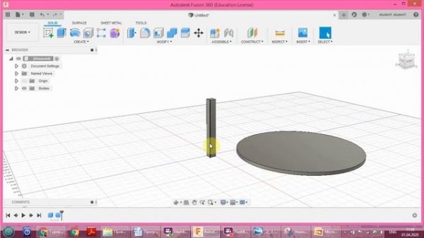 Fusion 360, 2 урок, Простые объекты Fusion 360