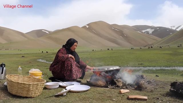 Shepherd Mother Cooking Shepherd Food In The Nature | Village Life In Afghanistan