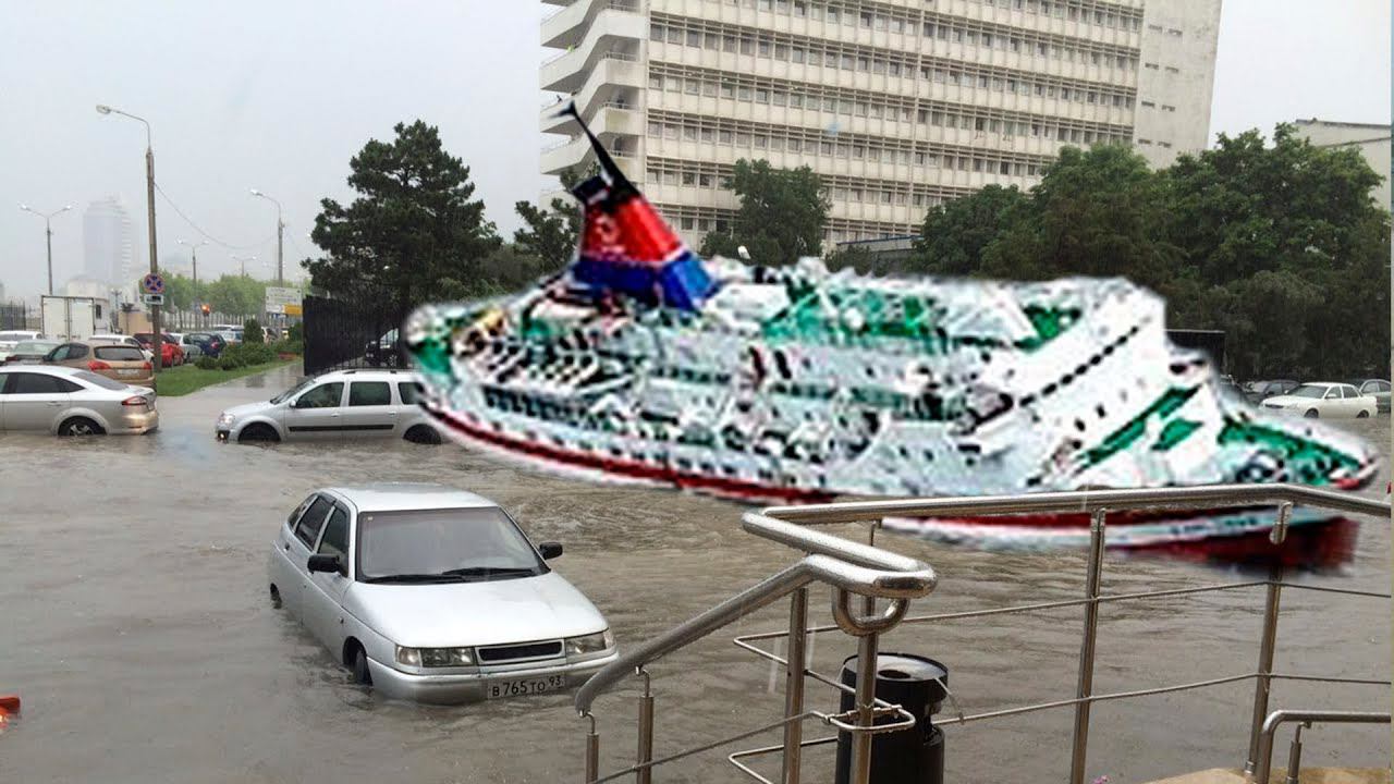 Наводнение в Новороссийске затопило улицы потоп ливень 3 июня 2016 / flood Russian Novorossiysk смотреть онлайн