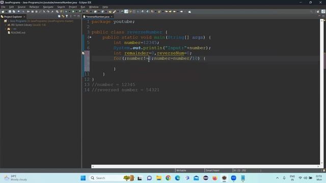Java Program - Reverse Number Using Loops смотреть онлайн