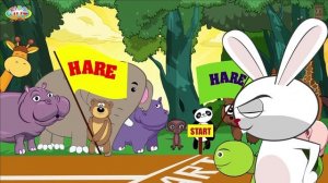 The Hare and The Tortoise Story | Bedtime Story by Kids Hut | English Stories For Kids