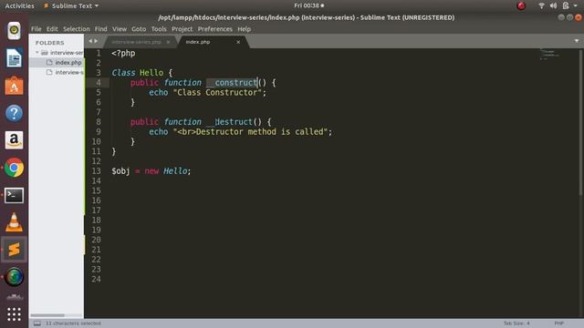 Interview Question 2022 - Q17-__destruct method in class смотреть онлайн