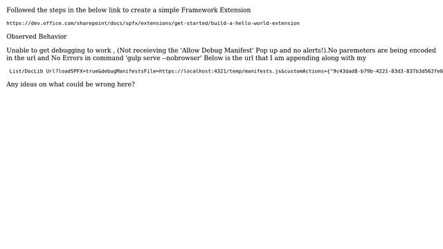 Sharepoint: FrameworkExtensions Unable to Debug смотреть онлайн