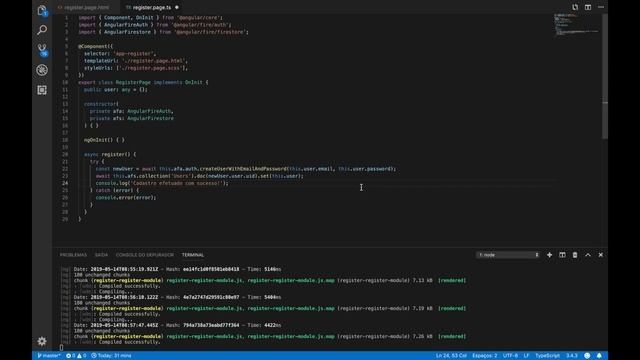 Ionic 4 - Cadastrando dados além de e-mail e senha usando Firebase Auth e Firestore смотреть онлайн