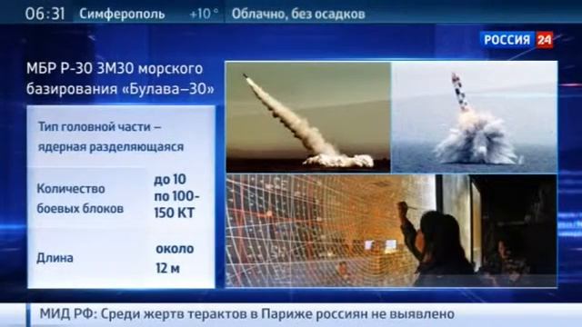 Атомная подводная лодка "Владимир Мономах" произвёл успешный запуск двух МБР смотреть онлайн