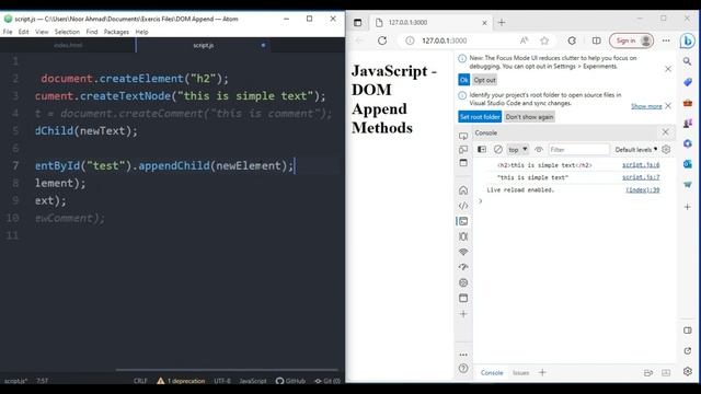JavaScript Complete Course|| #34 DOM Append Methods|| CodingWithRohani смотреть онлайн