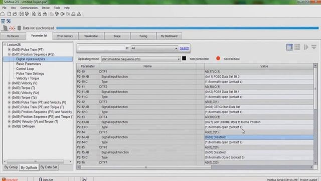 Lexium 26  - Настройка Шаг за Шагом