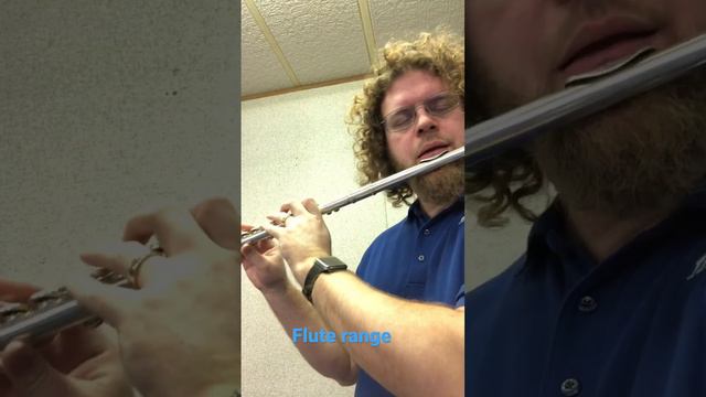 Flute range middle C up to B one octave above treble clef. смотреть онлайн