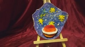 Панно из соленого теста "Сатурн рядом"