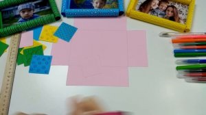 Рамка для фотографий из цветной бумаги. Делаем с детьми.