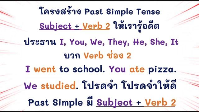 เพลง Past Simple Tense เรียนรู้Tenseง่ายๆผ่านเพลง ร้องง่าย จำได้ใน 1 นาที By ครูดาว смотреть онлайн