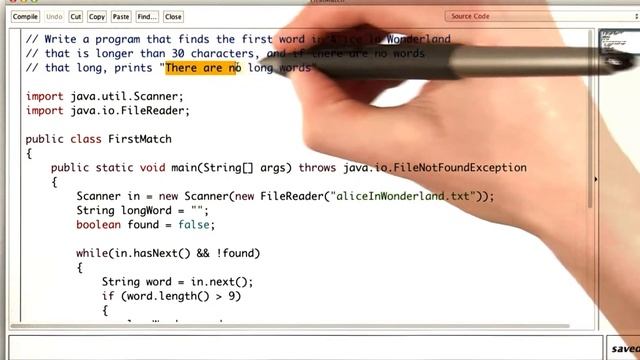 Fix the Long Word Finding Code - Intro to Java Programming смотреть онлайн