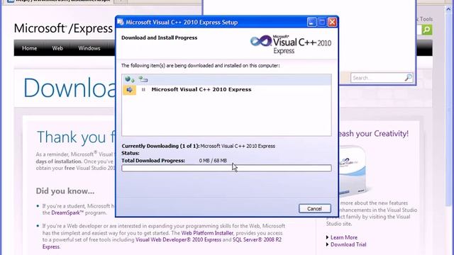 Installing Microsoft Visual C++ 2010 - Windows XP