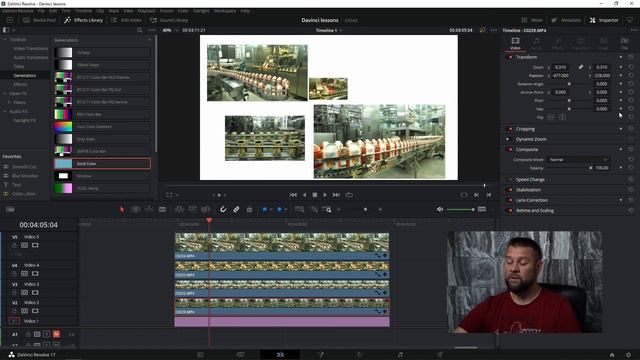 Split screen в davinci resolve. Полиэкран. смотреть онлайн