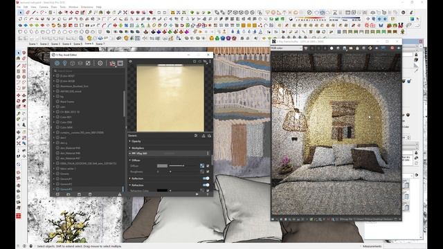 "Texture Paint Wall Material" Vray For Sketchup смотреть онлайн