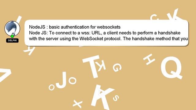 NodeJS : basic authentication for websockets смотреть онлайн