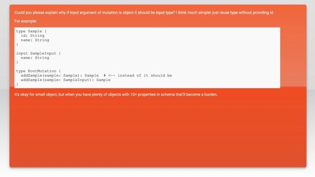 What's the point of input type in GraphQL? смотреть онлайн