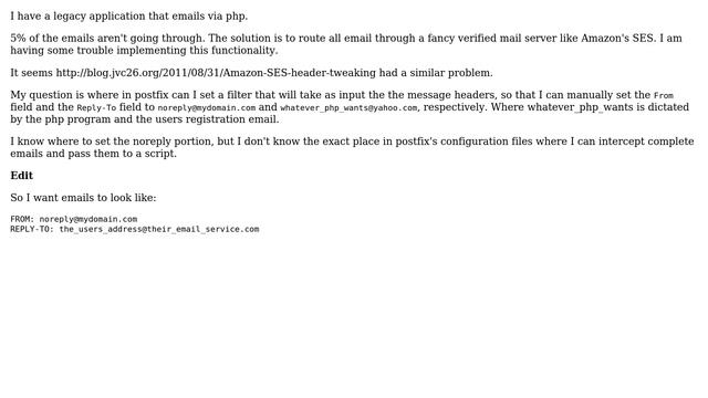 Manually set Reply-To header in postfix смотреть онлайн